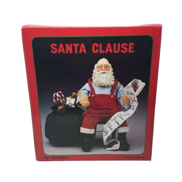 Vintage Sleeping Santa Clause Sitting On Chair With Sack of Toys Figurine- New i - Picture 1 of 10